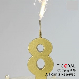 VELA BENGALA ORO NUMERO 8 X 1